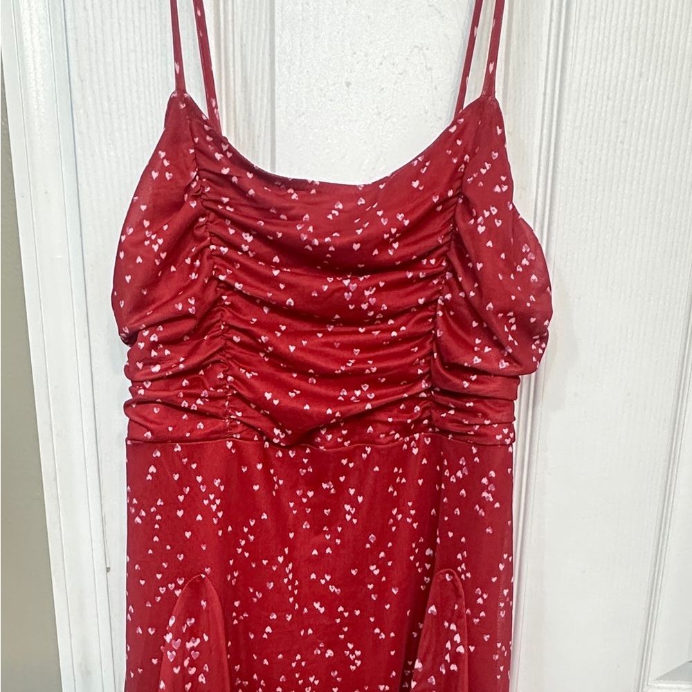 Red Dress with Heart Pattern